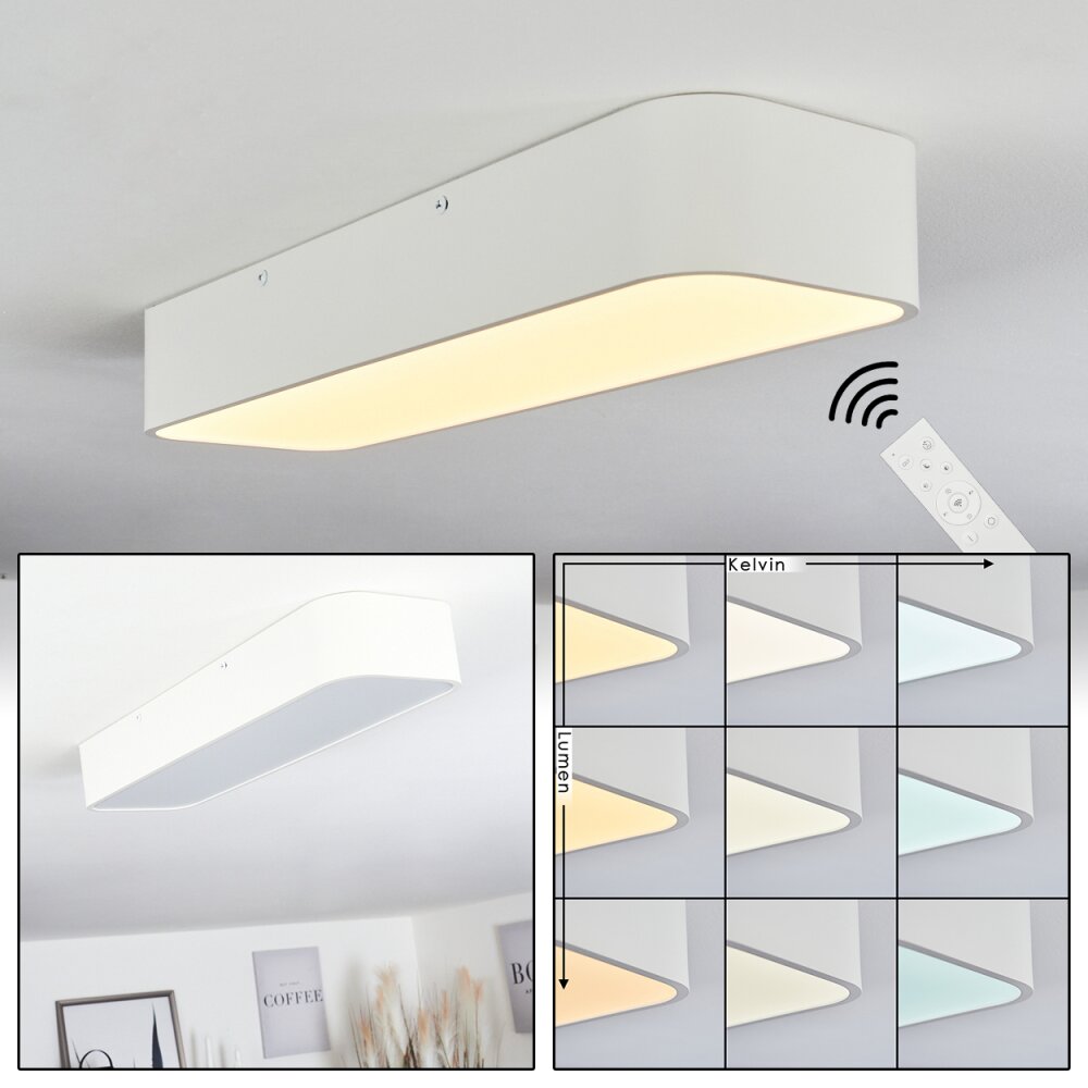 Iriondo Lámpara de Techo LED Blanca, 1 luz, Mando a distancia main product photo