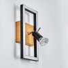 Deadwood Aplique LED Negro, Blanca, 2 luces