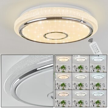 Vallecito Lámpara de Techo LED Blanca, 1 luz