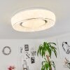 Tobosy Lámpara de Techo LED Blanca, 1 luz, Mando a distancia