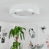Tobosy Lámpara de Techo LED Blanca, 1 luz, Mando a distancia