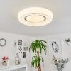 Tobosy Lámpara de Techo LED Blanca, 1 luz, Mando a distancia
