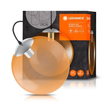 Ledvance 1906 Bubble Lámpara Colgante Negro, 1 luz