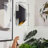 Ricardone Aplique Negro, 1 luz