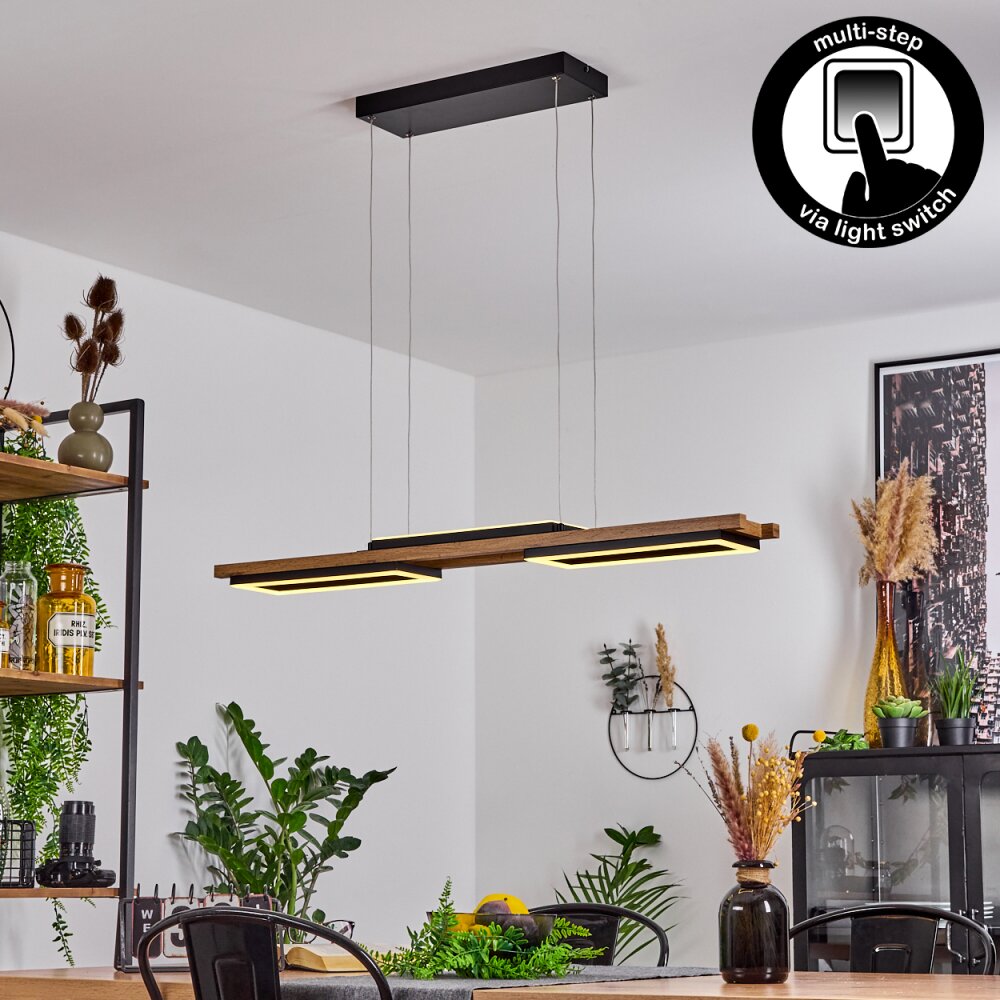 Ayajasco Lámpara Colgante LED Crudo, Negro, 1 luz main product photo