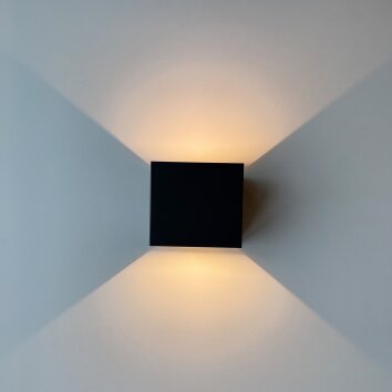 Fischer & Honsel Thore Aplique LED Negro, 2 luces