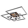 Globo IDA Lámpara de Techo LED Color madera, Negro, 4 luces
