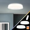 Brilliant Leanna Lámpara de Techo LED Blanca, 1 luz, Mando a distancia, Cambia de color