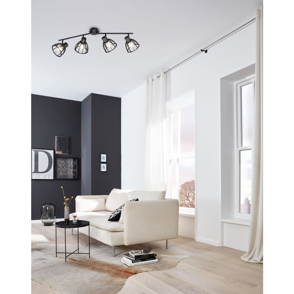 Fischer & Honsel Tilda Lámpara de Techo Negro, 4 luces main product photo
