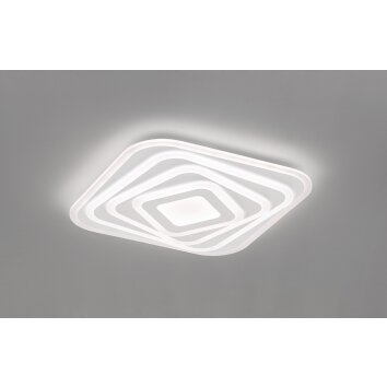 Fischer & Honsel Queen Lámpara de Techo LED Blanca, 1 luz, Mando a distancia