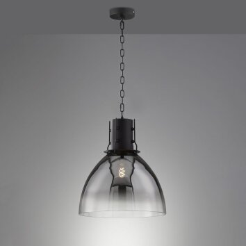 Fischer & Honsel Londo Lámpara Colgante Negro, 1 luz