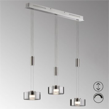 Fischer & Honsel Lavin Lámpara Colgante LED Níquel-mate, 3 luces