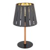 Globo LUNA Lámpara de mesa Color madera, Negro, 1 luz