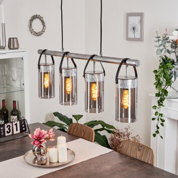 Yaretayo Lámpara Colgante Plata Antigua, Negro, 4 luces Yaretayo Lámpara Colgante Plata Antigua, Negro, 4 luces