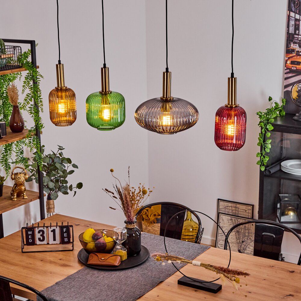 Goldenville Lámpara Colgante Latón, Negro, 4 luces main product photo