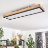 Salmi Lámpara de Techo LED Color madera, Negro, Blanca, 1 luz