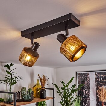 Betania Lámpara de Techo Negro, 2 luces