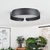 Fuscado Lámpara de Techo LED Negro, 1 luz