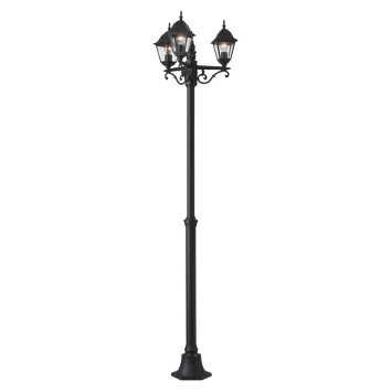 Brilliant Newport Lámpara de pie para exterior Negro, 3 luces