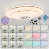 Lindero Lámpara de Techo LED Blanca, 2 luces, Mando a distancia, Cambia de color