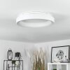 Maraya Lámpara de Techo LED Blanca, 1 luz, Mando a distancia