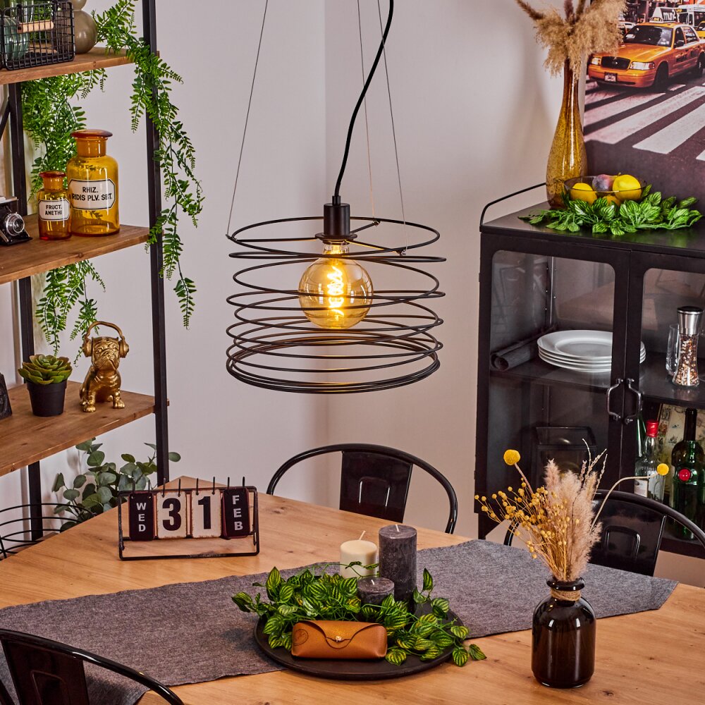 Tobuna Lámpara Colgante Negro, 1 luz main product photo