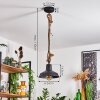 Nacate Lámpara Colgante Crudo, Negro, 1 luz