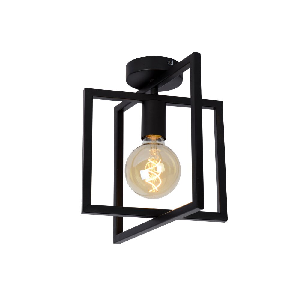 Lucide LUUK Lámpara de Techo Negro, 1 luz main product photo