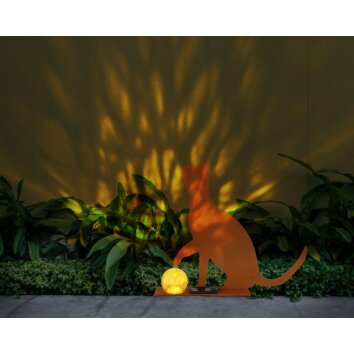 Globo KATZE Lámpara solar LED Color óxido, 1 luz