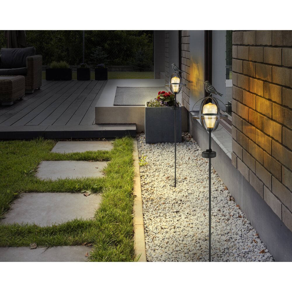 Gobo Lámpara solar LED Negro, 5 luces main product photo
