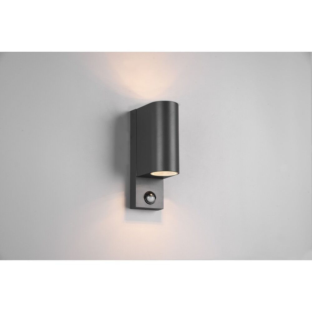 Trio Roya Aplique para exterior Antracita, 2 luces, Sensor de movimiento main product photo