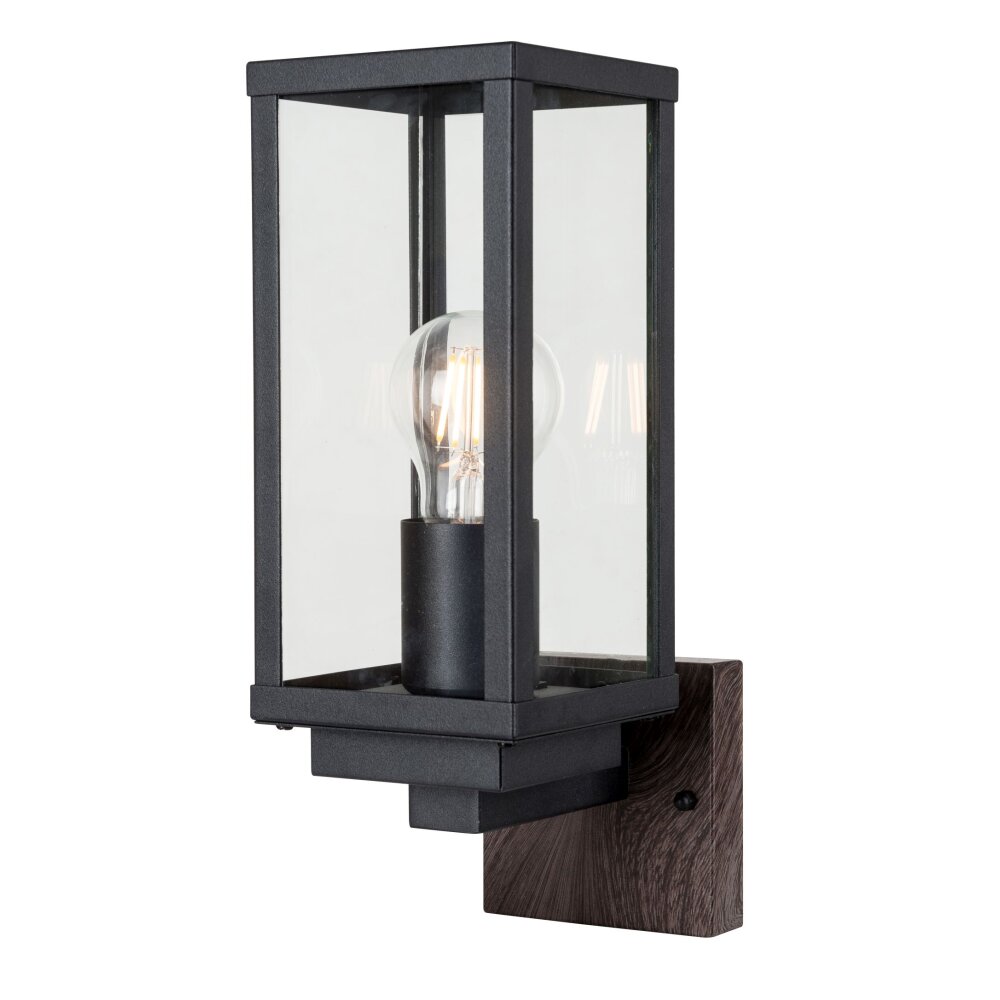 Lutec KARO Aplique para exterior Color madera, Negro, 1 luz main product photo
