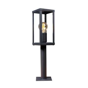 Lutec KARO Poste de Jardín Color madera, Negro, 1 luz