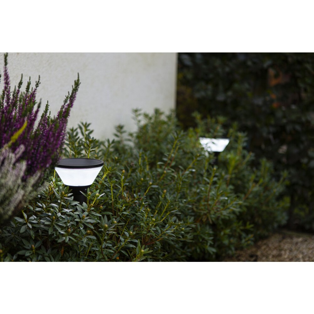 Lutec KARLO Poste de Jardín LED Negro, 1 luz, Sensor de movimiento, Cambia de color main product photo
