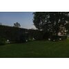 Lutec KARLO Poste de Jardín LED Negro, 1 luz, Sensor de movimiento, Cambia de color