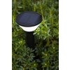 Lutec KARLO Poste de Jardín LED Negro, 1 luz, Sensor de movimiento, Cambia de color