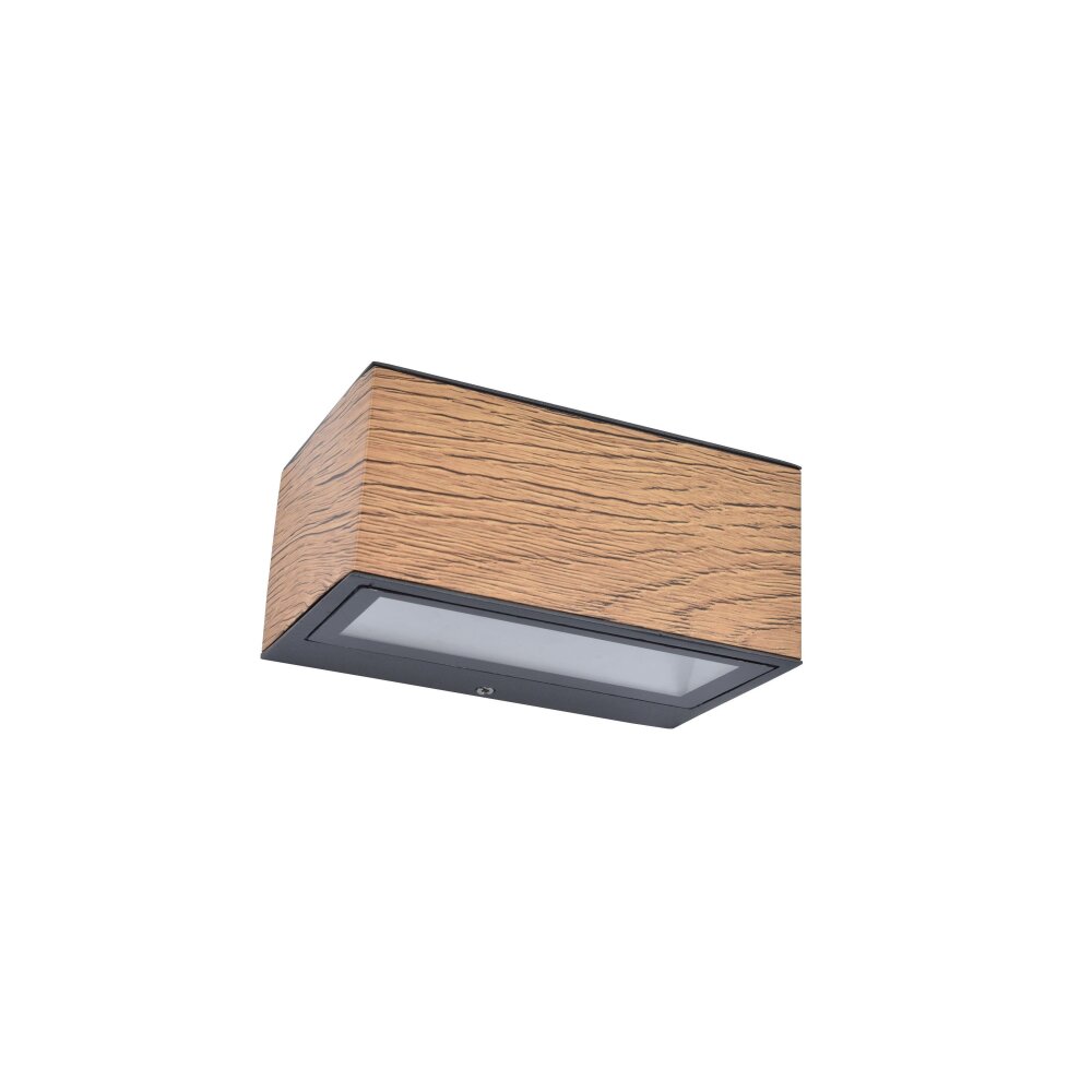 Lutec Gemini Aplique para exterior LED Antracita, Color madera, 1 luz main product photo