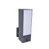 Lutec CUBA Aplique para exterior LED Antracita, 1 luz, Sensor de movimiento