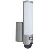 Lutec ELARA Aplique para exterior LED Acero inoxidable, 1 luz, Sensor de movimiento