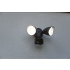 Lutec DRACO Aplique para exterior LED Negro, 1 luz, Sensor de movimiento