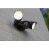 Lutec SHRIMP Aplique para exterior LED Negro, 1 luz, Sensor de movimiento