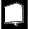 Lutec DOBLO Aplique para exterior LED Antracita, 1 luz, Sensor de movimiento