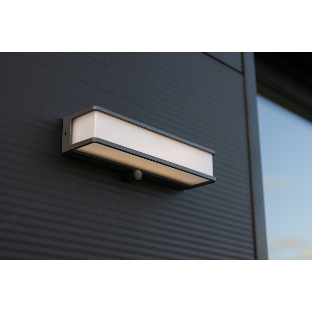 Lutec DOBLO Aplique para exterior LED Antracita, 1 luz, Sensor de movimiento main product photo
