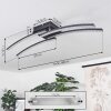 Rheinfelden Lámpara de Techo LED con efecto de brillo, Transparente, 1 luz