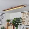 Blandford Lámpara de Techo LED Marrón, Color madera, Negro, 2 luces, Mando a distancia