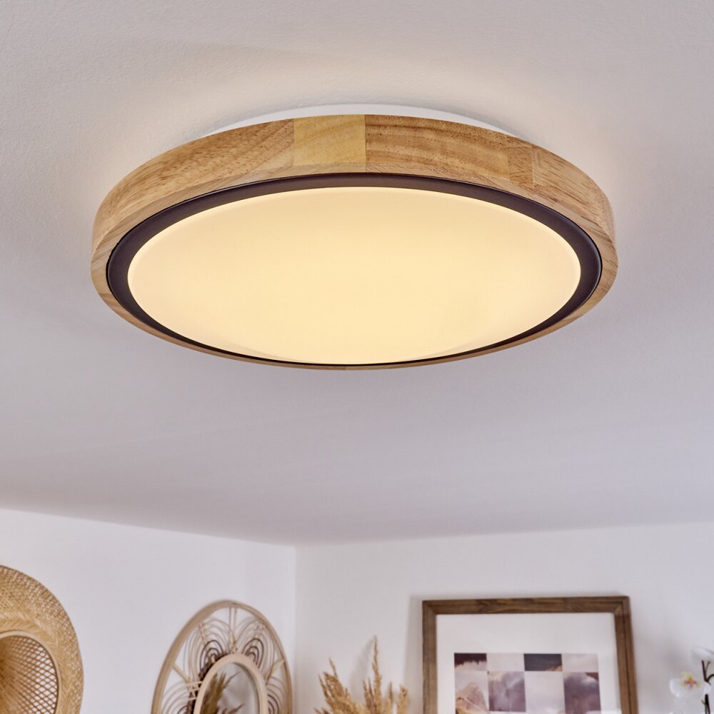 Corinto Lámpara de Techo LED Crudo, Negro, 1 luz main product photo