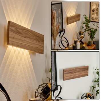 Blandford Aplique LED Gris, Crudo, 10 luces