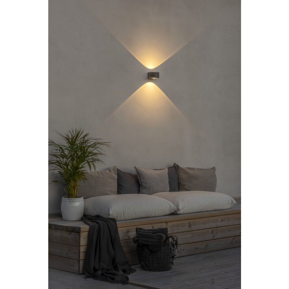 Konstsmide Gela Aplique para exterior LED Antracita, 2 luces main product photo