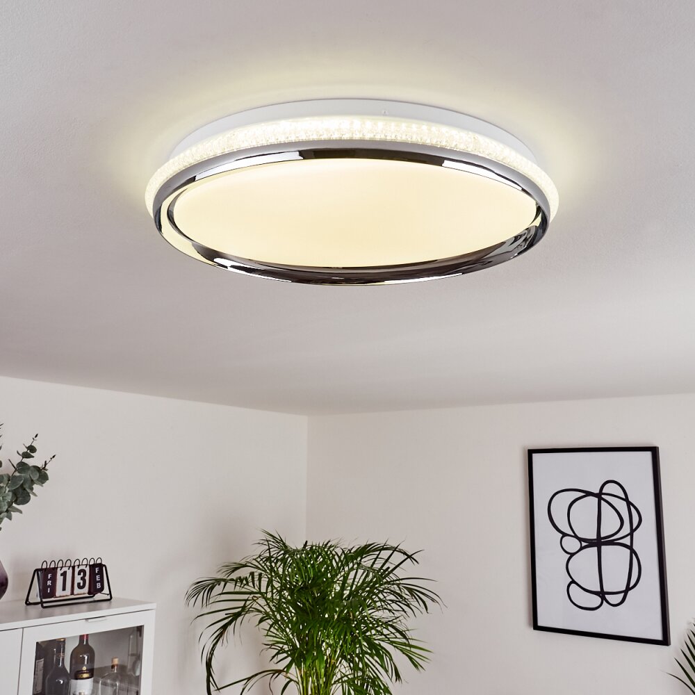 Alberton Lámpara de Techo LED Cromo, Transparente, claro, Blanca, 1 luz main product photo