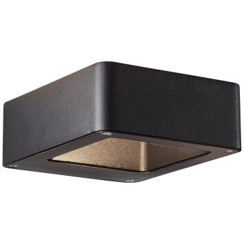 Brilliant Golda Aplique para exterior LED Negro, 1 luz